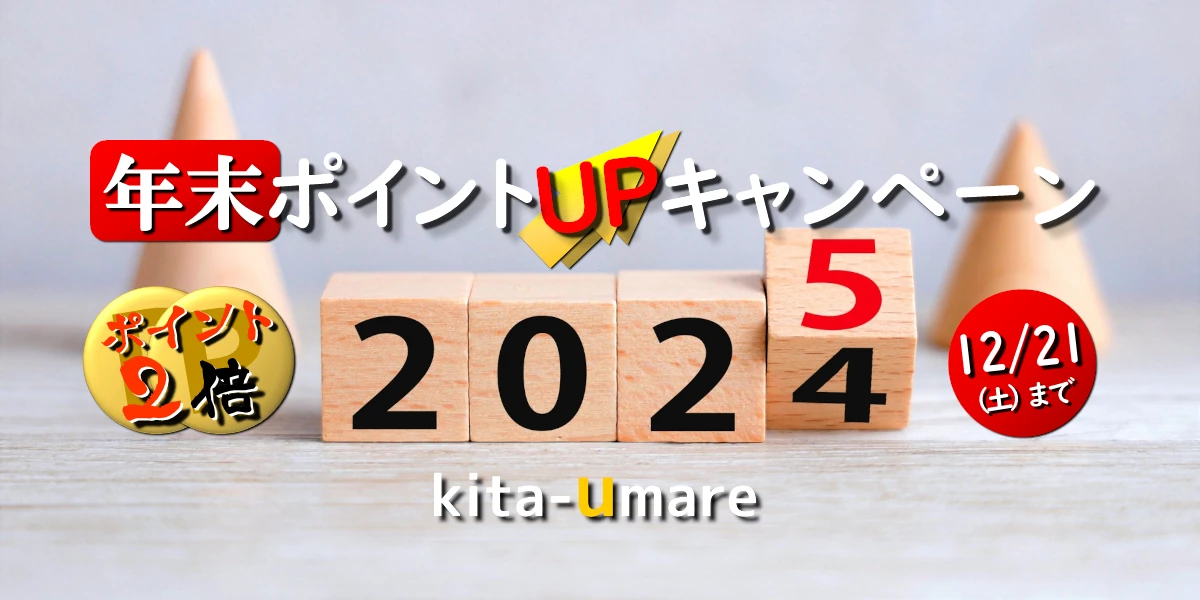 日頃の感謝の気持ちを込めて。年末ポイントＵＰキャンペーン2024実施中！（ＴＯＰイメージ）